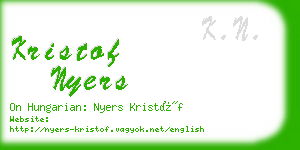 kristof nyers business card